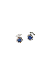 Cufflinks/Circle Blue