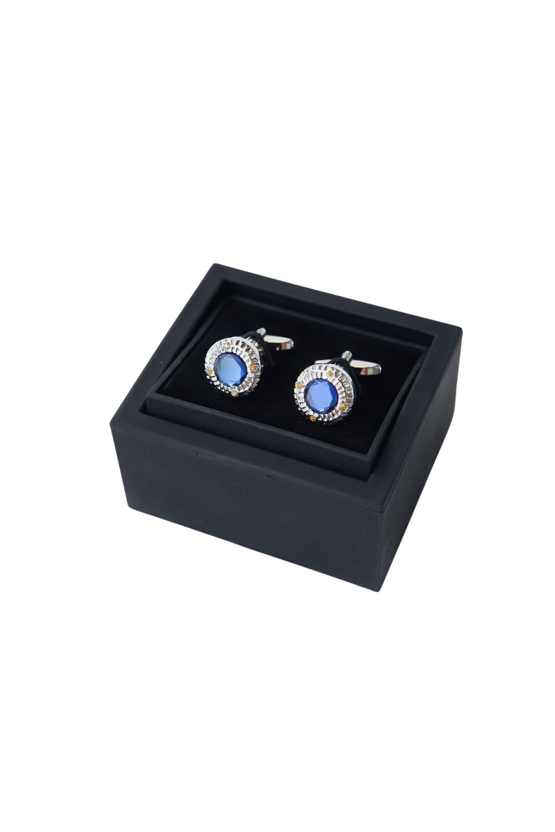 Cufflinks/Circle Blue