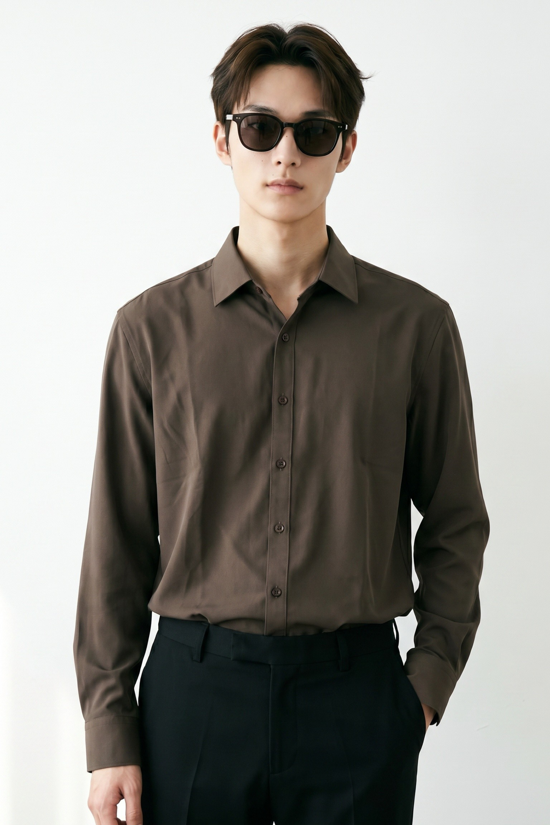 K Dress Shirt/Brown