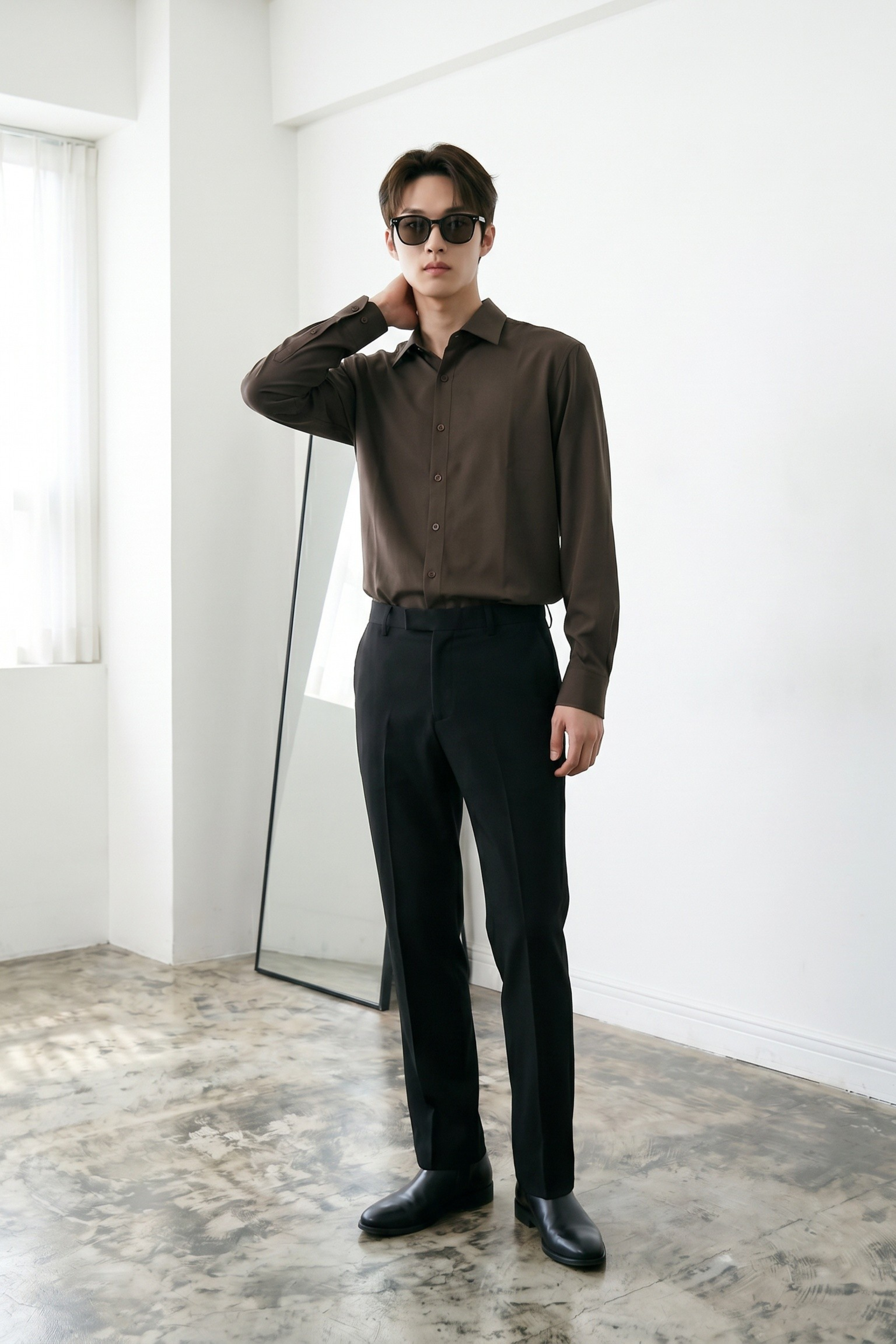 K Dress Shirt/Brown