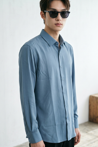 K Dress Shirt/Saxblue