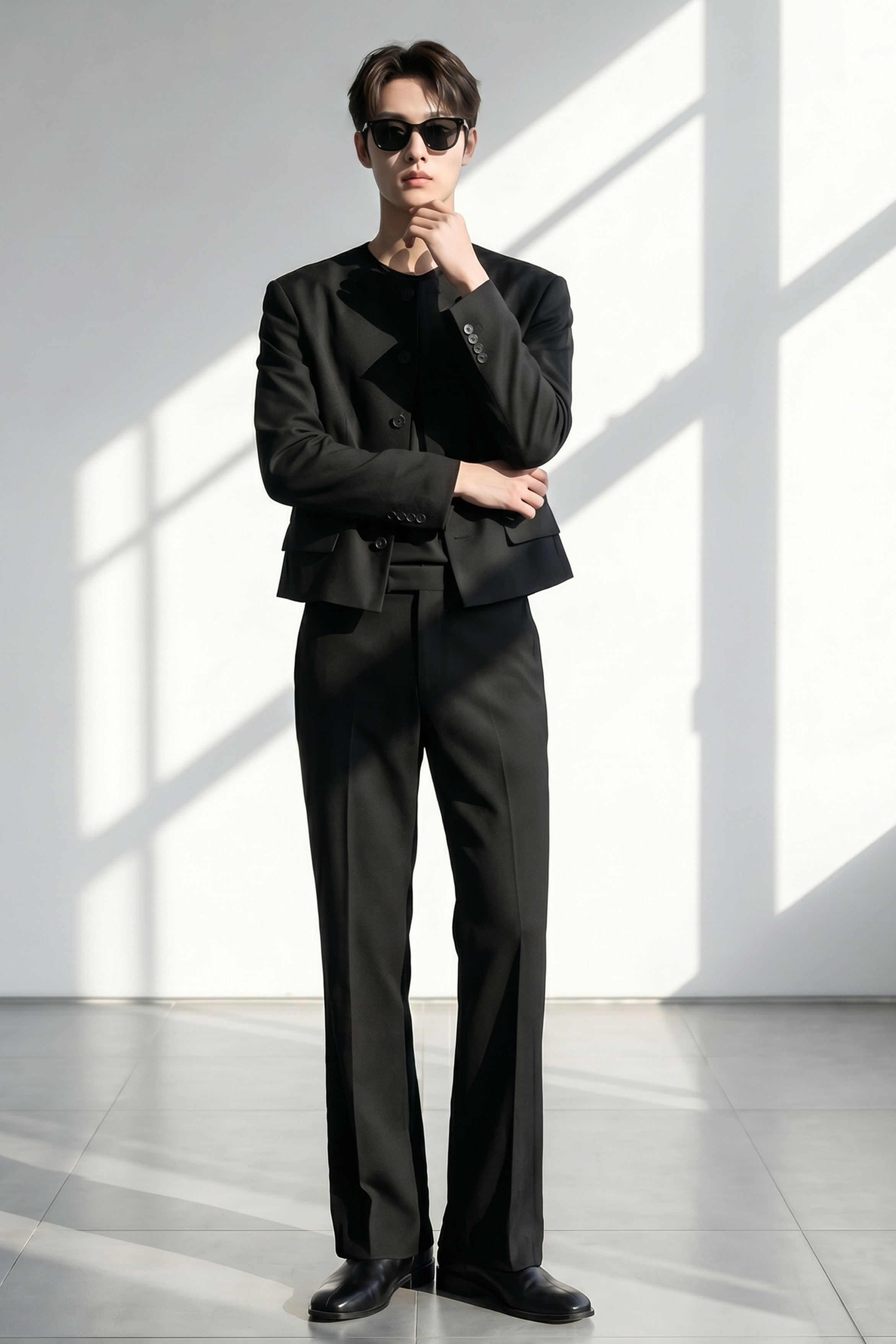 Round Neck Flare Setup/Black