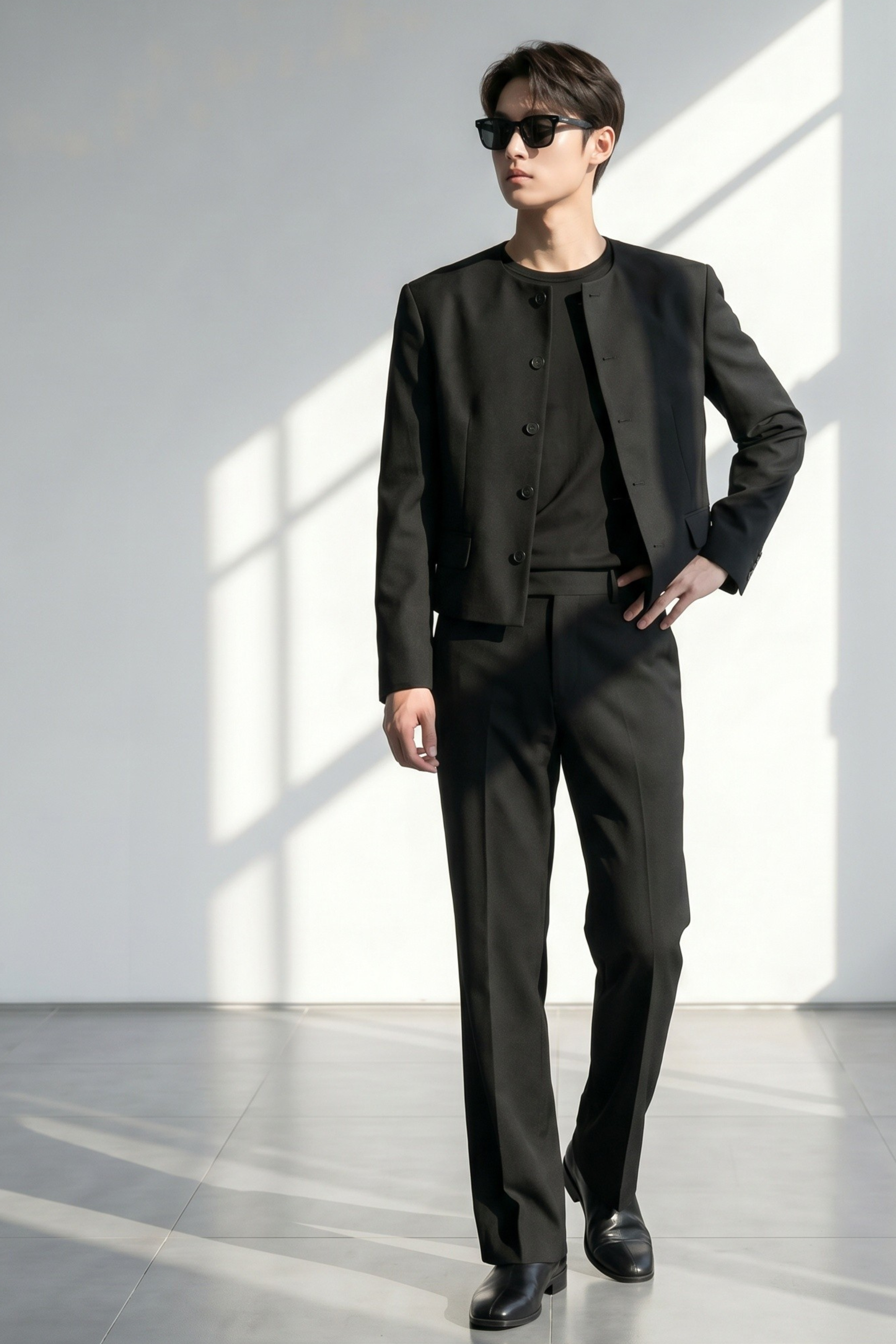 Round Neck Flare Setup/Black