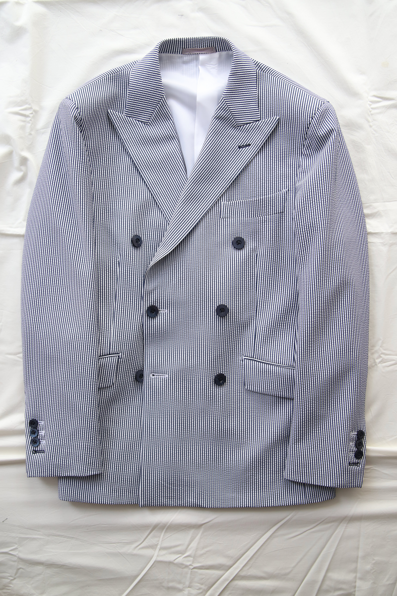 Seersucker Double Jacket/Blue