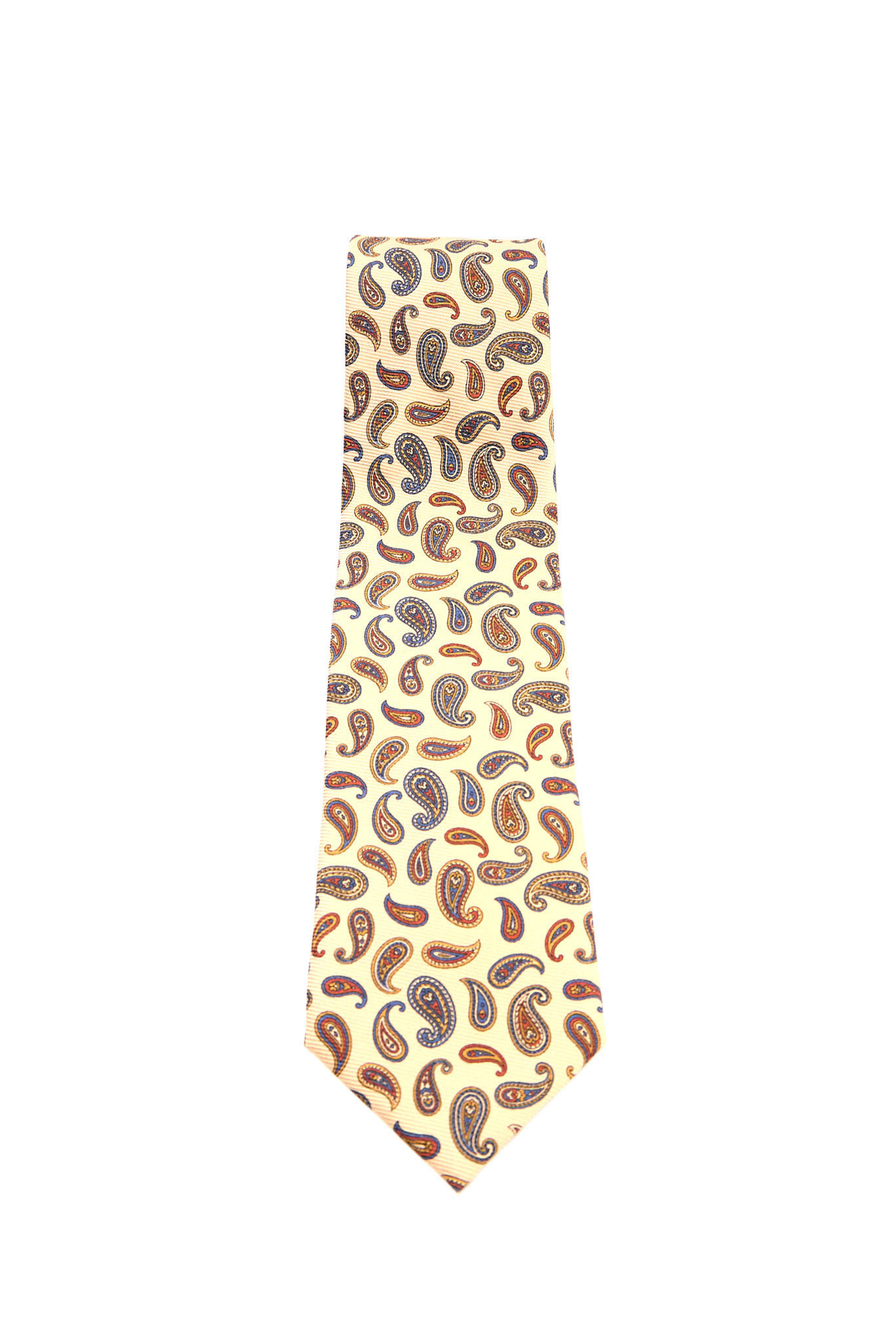 Albeni1905 original tie/ペイズリー柄ベージュ