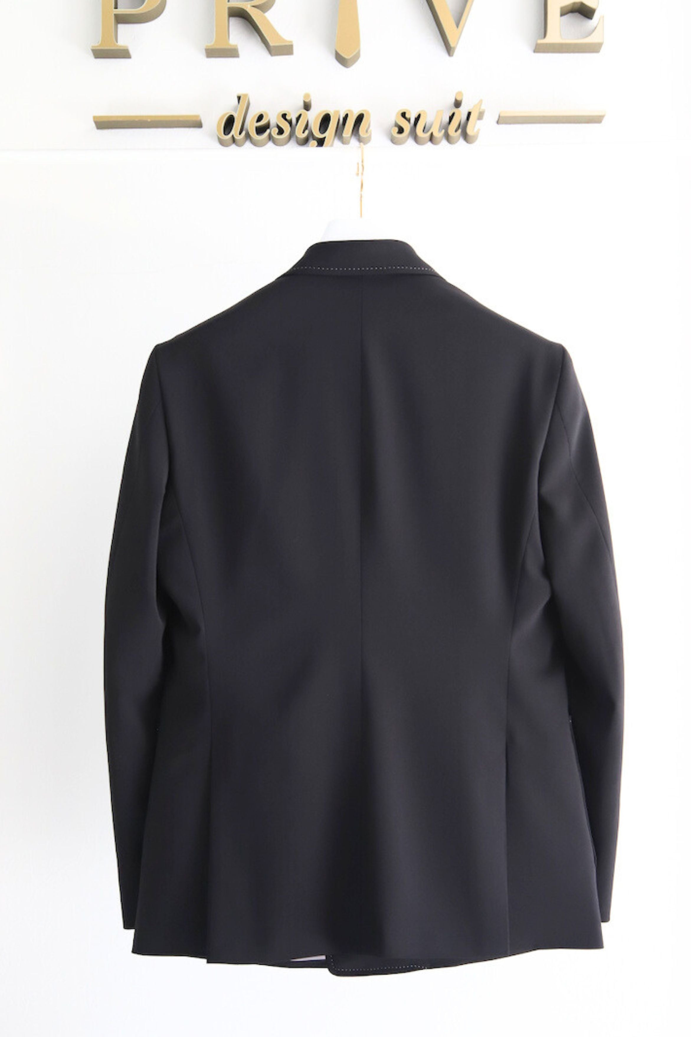 PRIVE プライブ　渋谷　スーツ　セットアップ　美品　ダブル Basic Double Setup/Black × White Stitch – PRIVE ONLINE