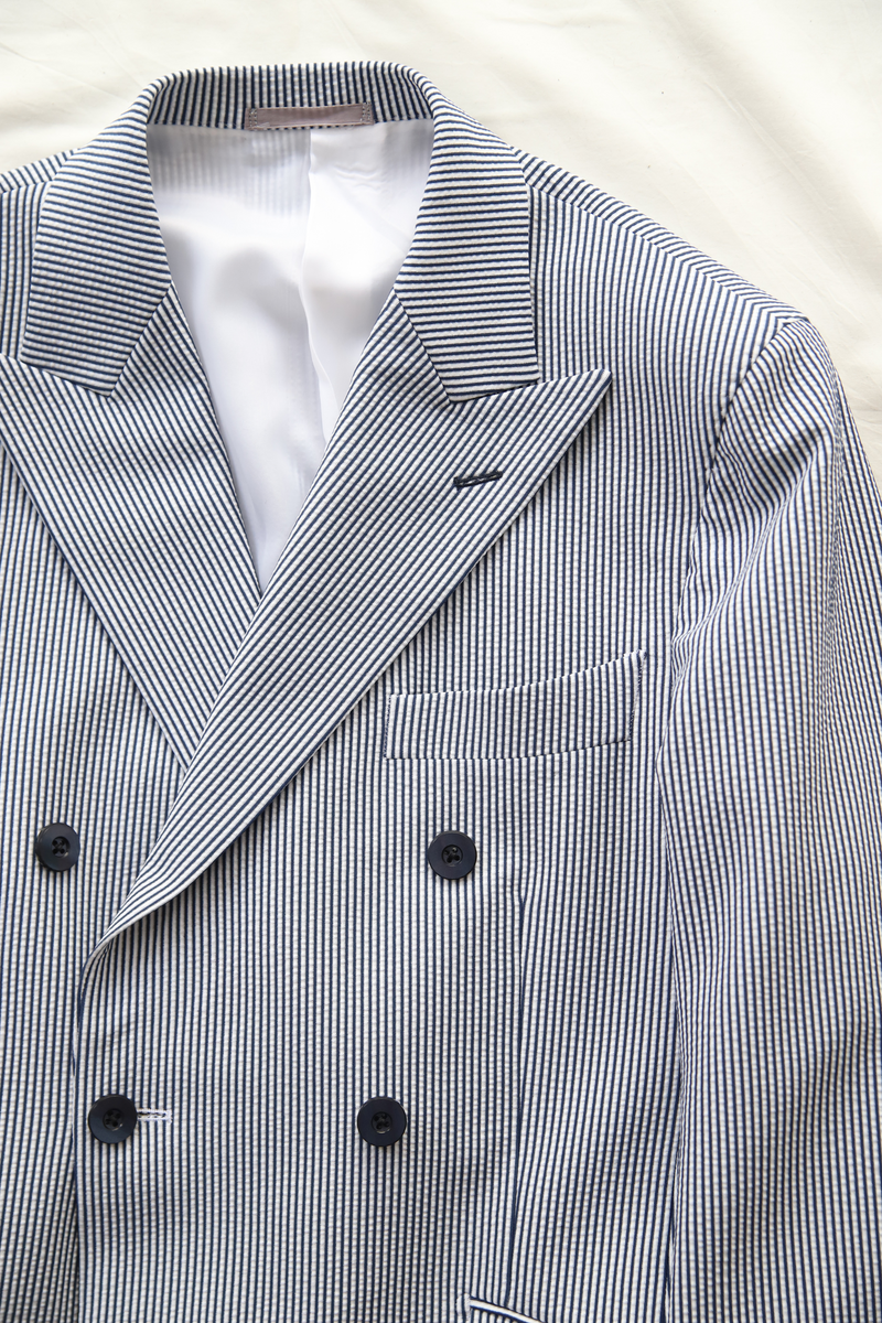 Seersucker Double Jacket/Blue