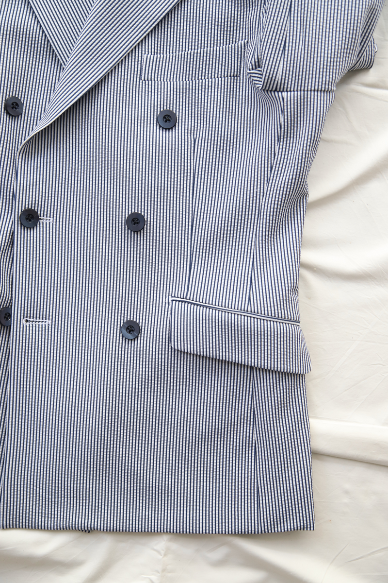 Seersucker Double Jacket/Blue