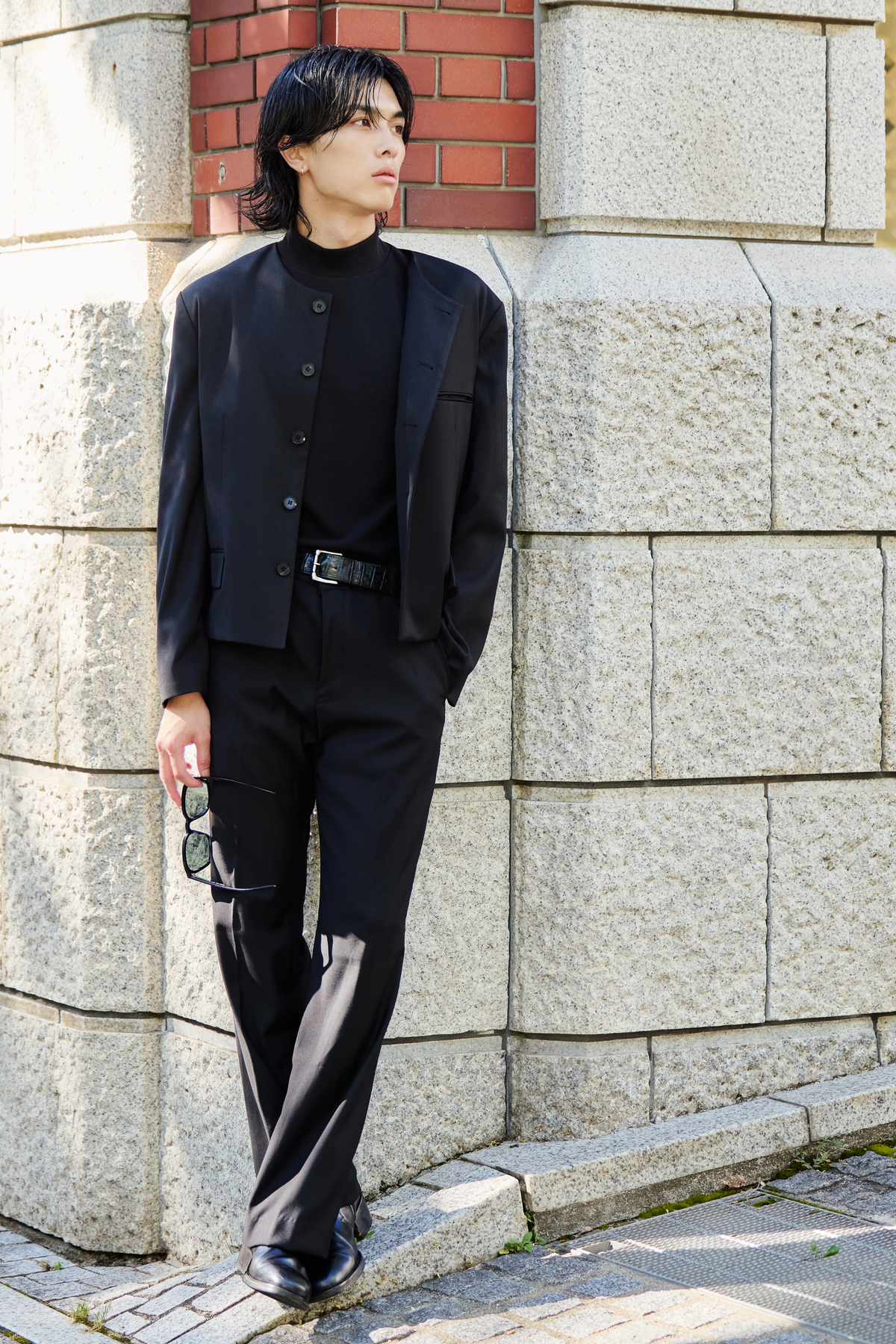 【WEB限定】Round Neck Flare Setup/Black