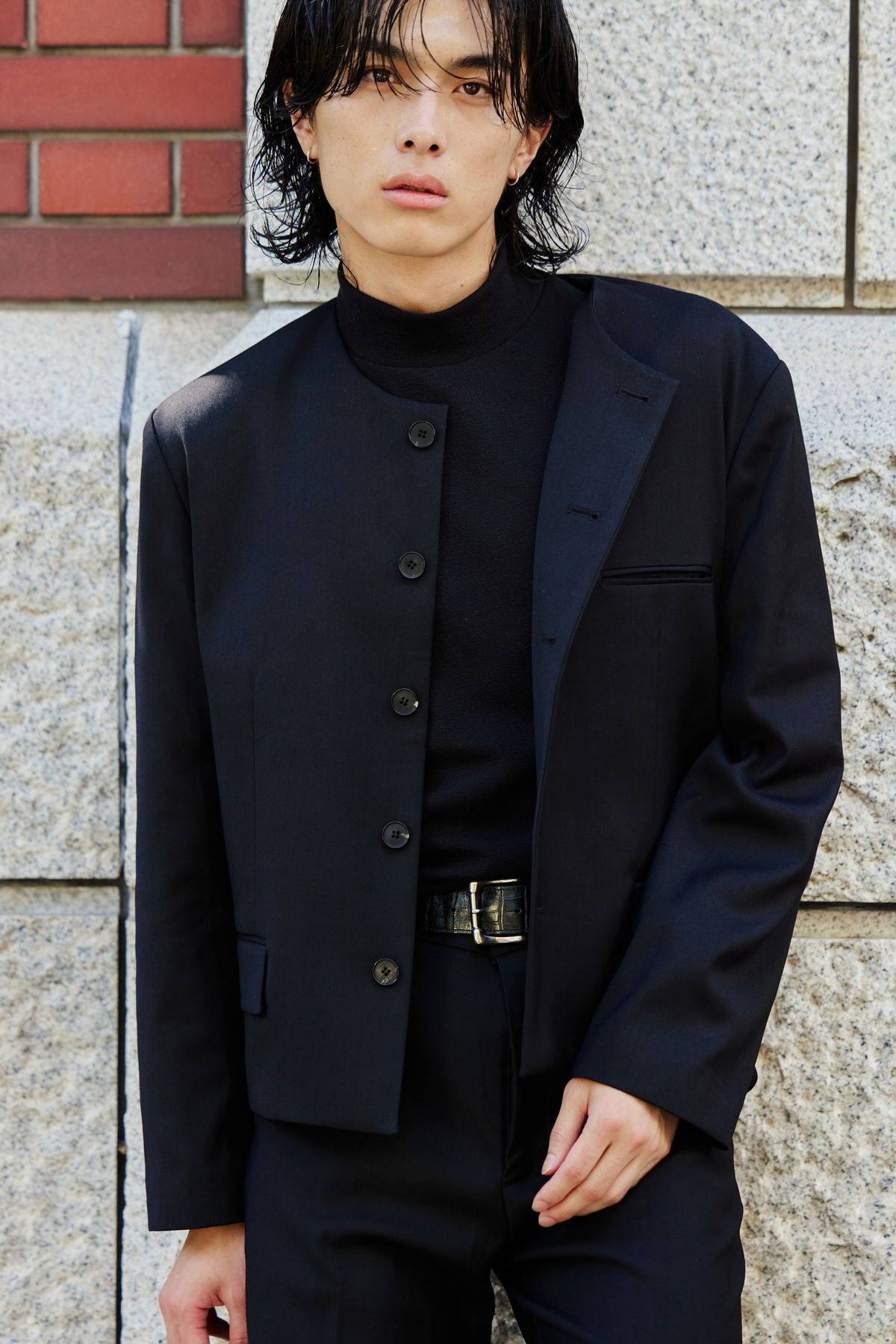【WEB限定】Round Neck Flare Setup/Black