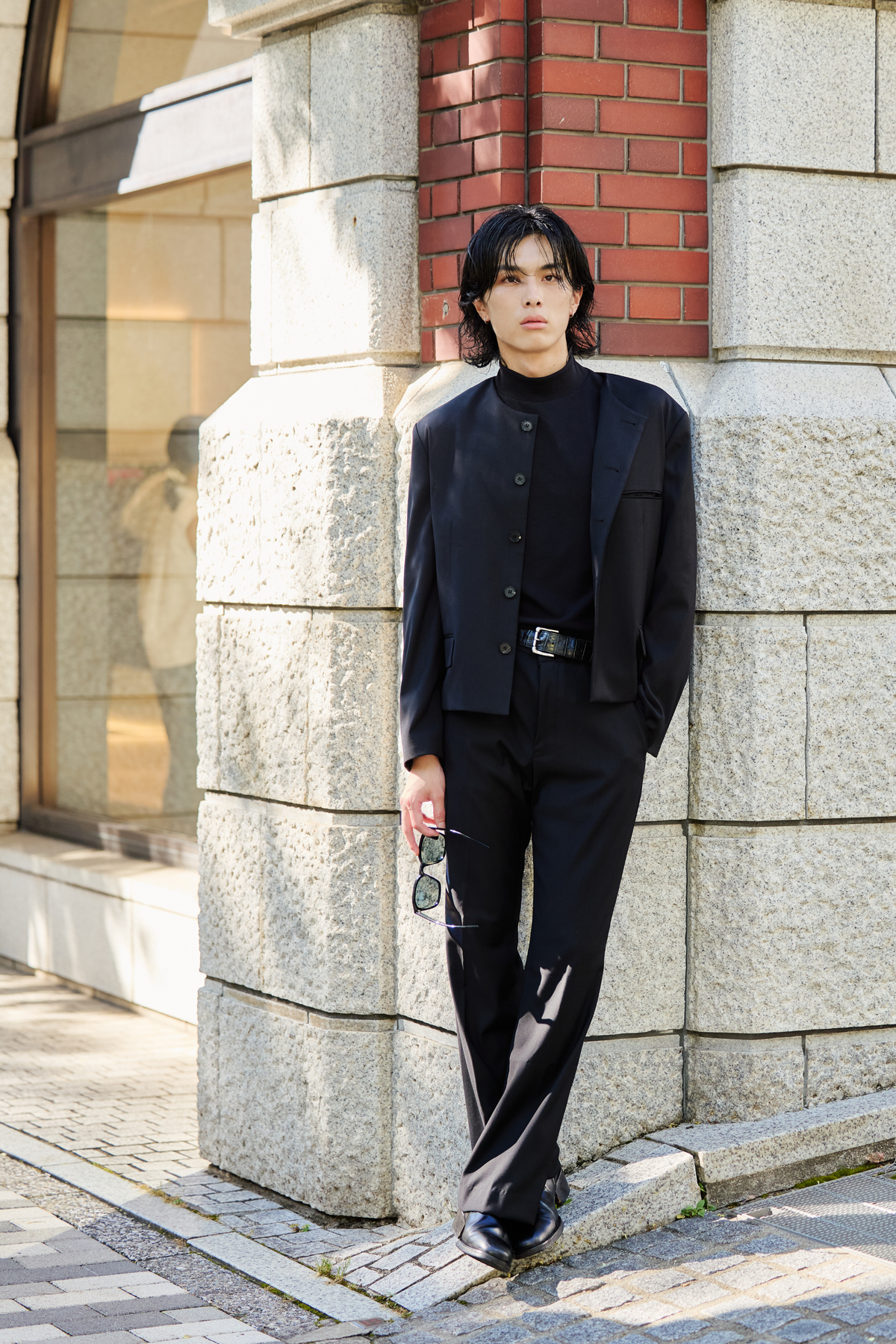 【WEB限定】Round Neck Flare Setup/Black
