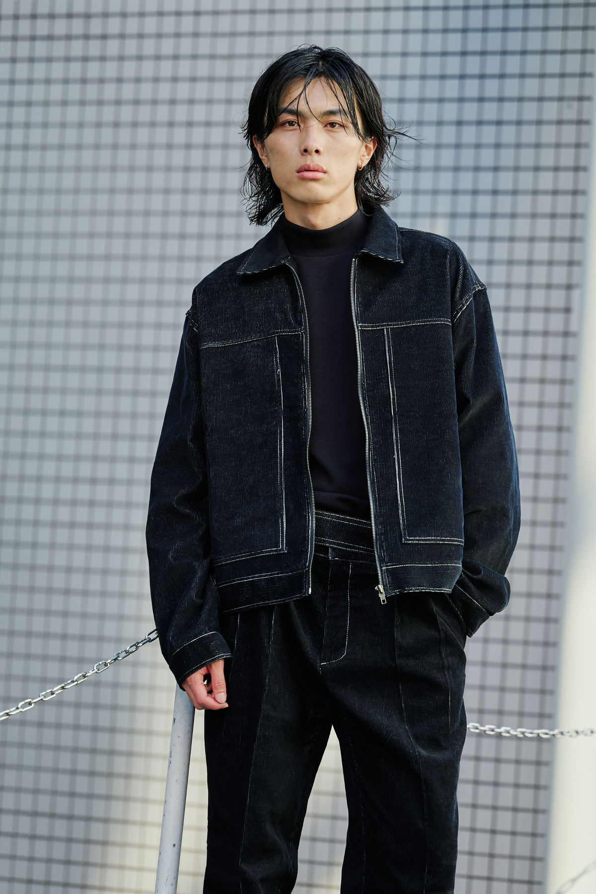 【WEB限定】Corduroy Tracker Wide Setup/Black