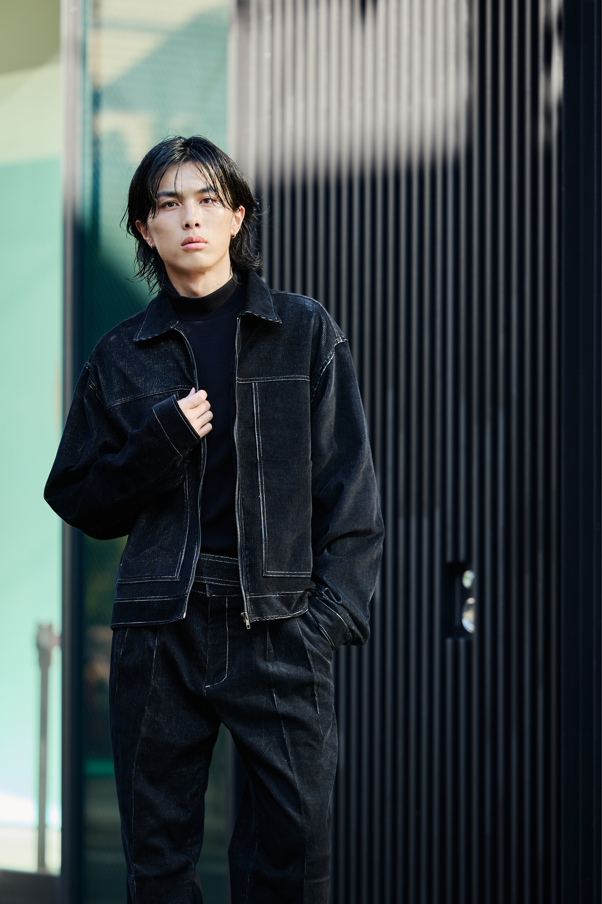 【WEB限定】Corduroy Tracker Wide Setup/Black