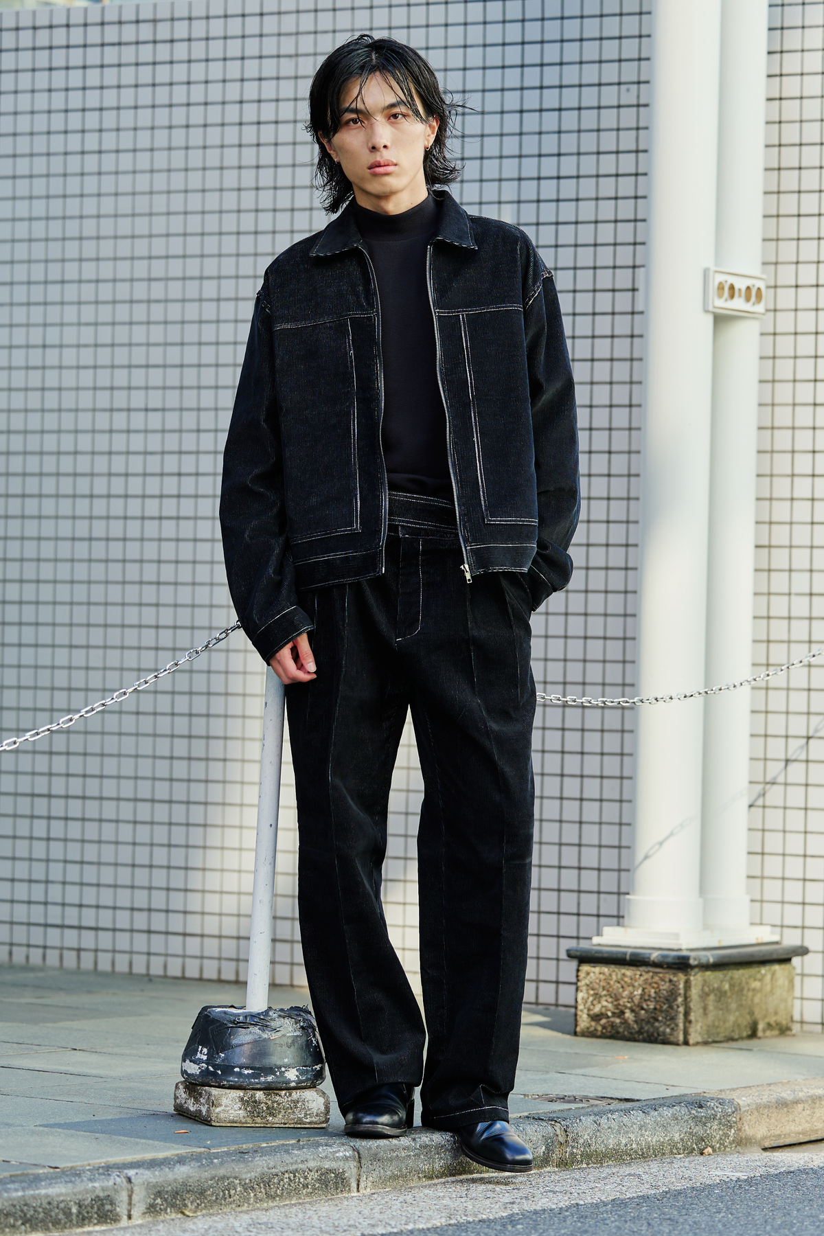 【WEB限定】Corduroy Tracker Wide Setup/Black