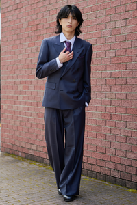 Oversized A Line Setup/Navy×Grey