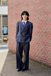 Oversized A Line Setup/Navy×Grey