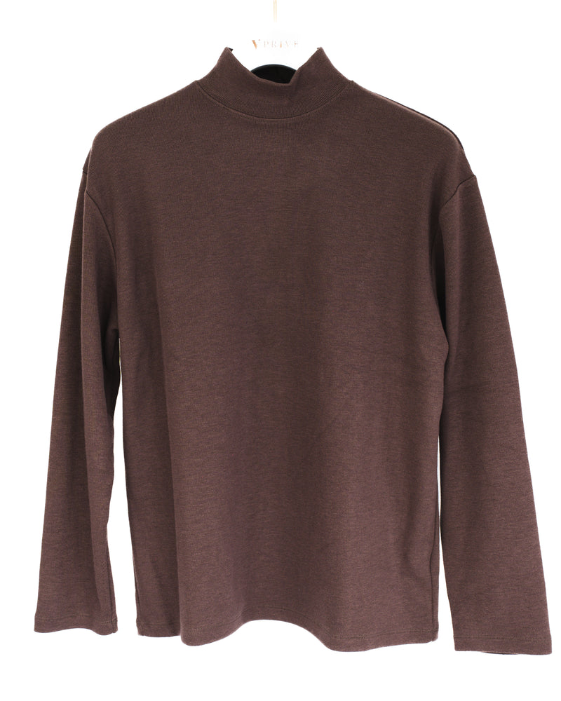 High neck knit/Brown