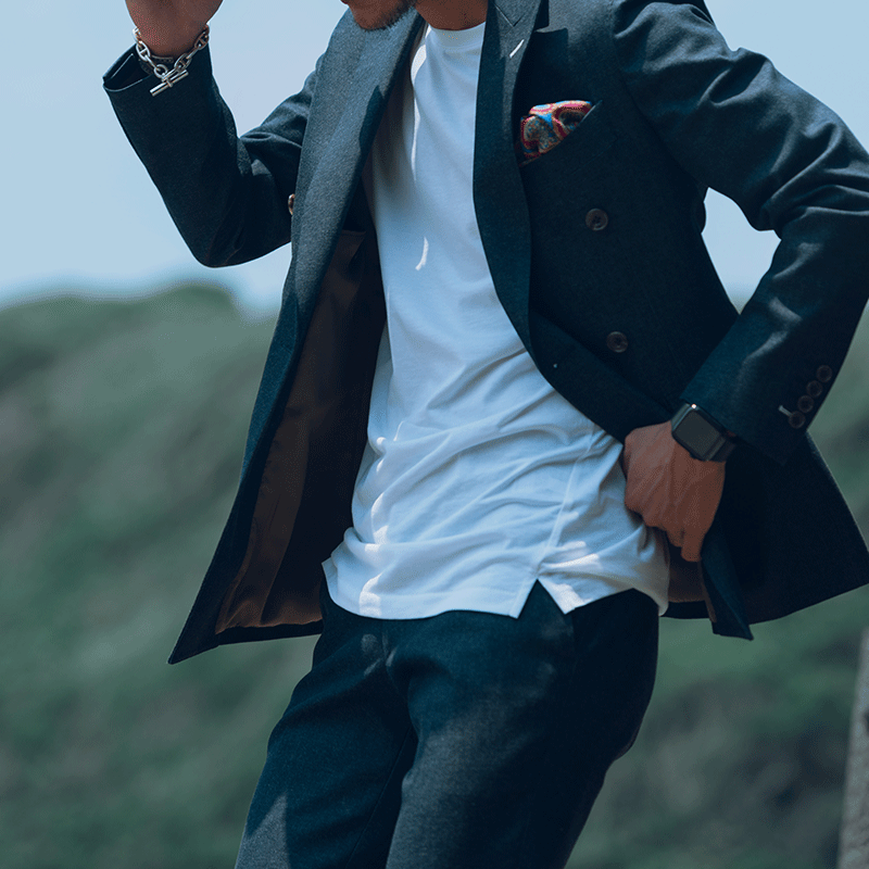 Denim Double Jacket/Blue